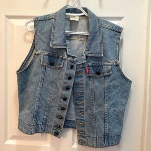 VINTAGE COBRA DENIM VEST — Small